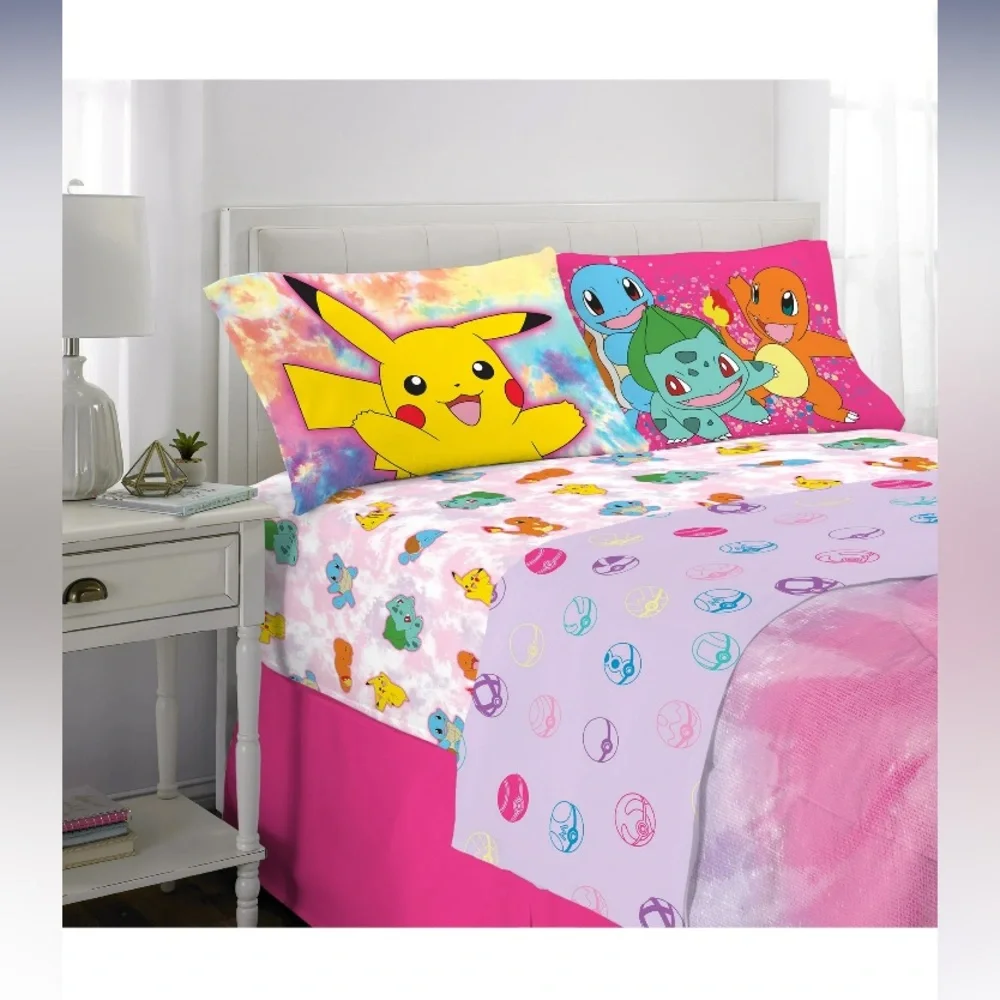 Pokémon 4 Piece Full Size Sheet Set